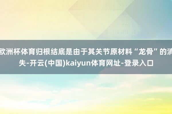 欧洲杯体育归根结底是由于其关节原材料“龙骨”的消失-开云(中国)kaiyun体育网址-登录入口