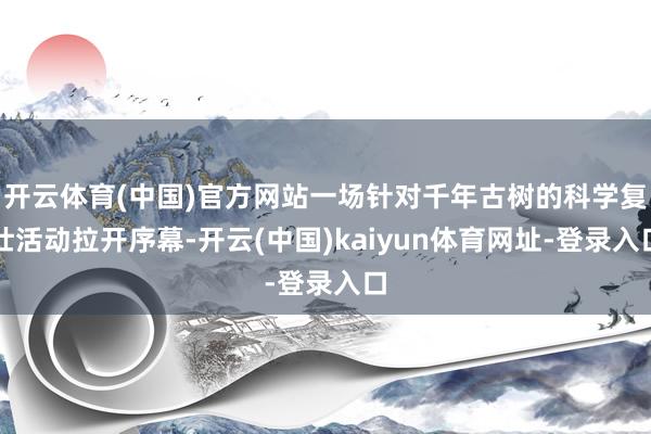 开云体育(中国)官方网站一场针对千年古树的科学复壮活动拉开序幕-开云(中国)kaiyun体育网址-登录入口