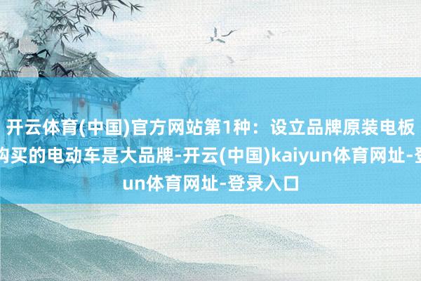 开云体育(中国)官方网站第1种：设立品牌原装电板如果你购买的电动车是大品牌-开云(中国)kaiyun体育网址-登录入口