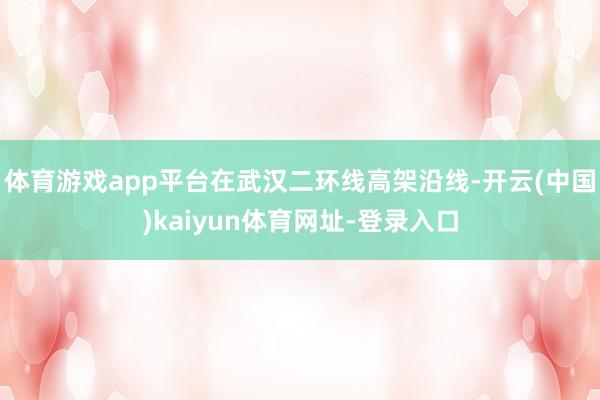 体育游戏app平台在武汉二环线高架沿线-开云(中国)kaiyun体育网址-登录入口