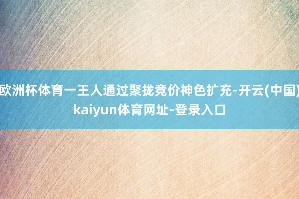 欧洲杯体育一王人通过聚拢竞价神色扩充-开云(中国)kaiyun体育网址-登录入口