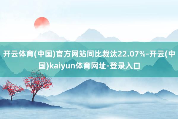 开云体育(中国)官方网站同比裁汰22.07%-开云(中国)kaiyun体育网址-登录入口